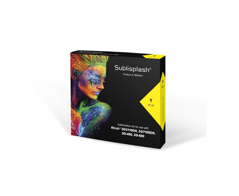 CARTUCHO SUBLISPLASH PARA RICOH SG 3110 YELLOW 31 ml.