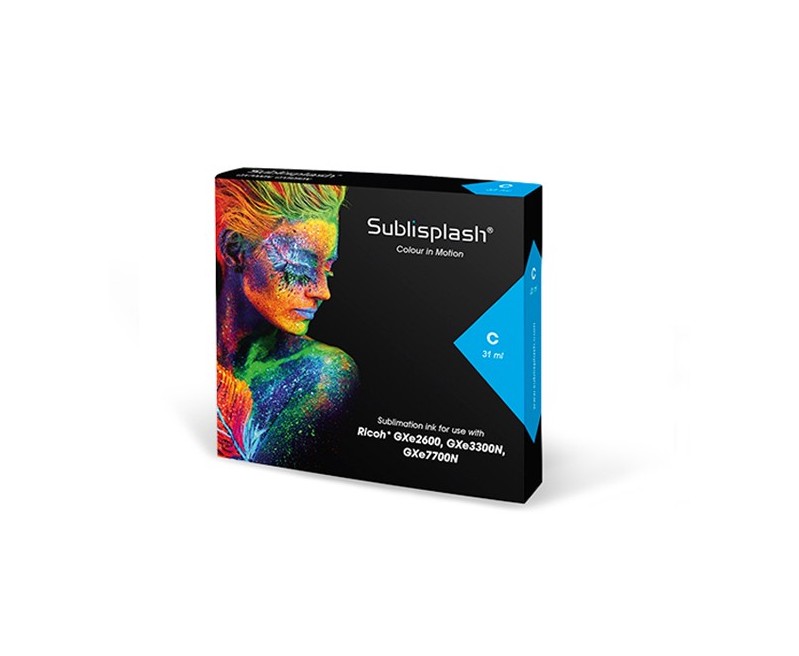 CARTUCHO SUBLISPLASH PARA RICOH Gxe 3300N CYAN 31 ml.