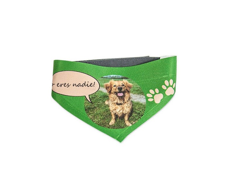 PAÑUELO/BUFANDA BLANCA DE PERRO CON VELCRO TALLA S