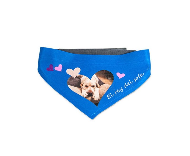 PAÑUELO/BUFANDA BLANCA DE PERRO CON VELCRO TALLA M