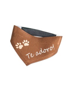 PAÑUELO/BUFANDA BLANCA DE PERRO CON VELCRO TALLA L