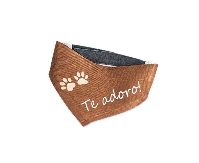 PAÑUELO/BUFANDA BLANCA DE PERRO CON VELCRO TALLA L